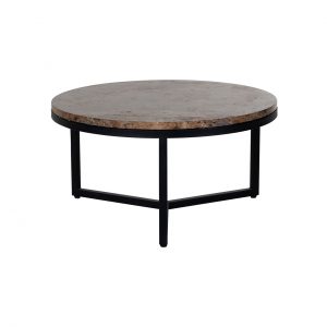 7215 - Coffee table Orion 60Ø with brown marble