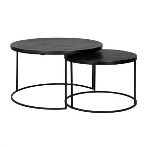 825073 - Coffee table Bolder set of 2 aluminium black