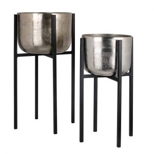 -FP-0002 - Planter Elodie set of 2 (champagne gold/silver)