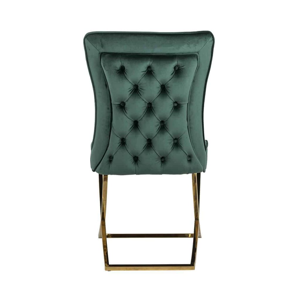 S4437 FR GREEN VELVET - Chair Chelsea Green velvet / gold