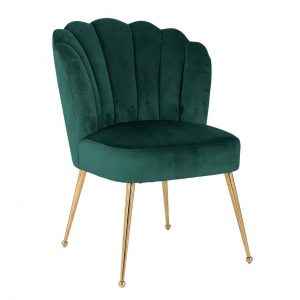 S4445 GREEN VELVET - Chair Pippa Green velvet/ gold
