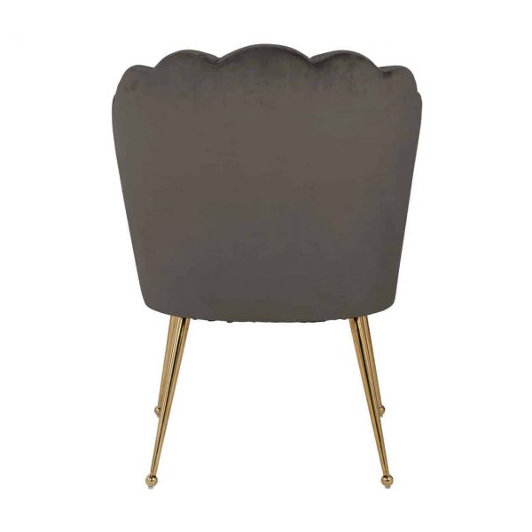 S4445 G STONE VELVET - Chair Pippa Stone velvet / gold