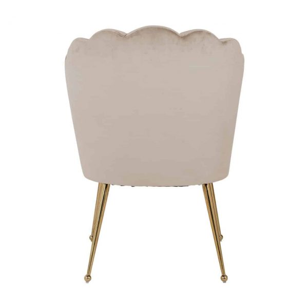 S4445 KHAKI VELVET - Chair Pippa Khaki velvet/ gold
