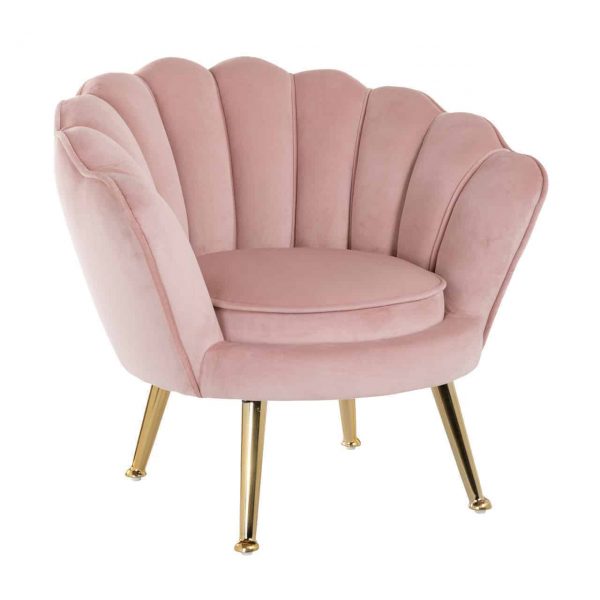 S4458 PINK VELVET - Kids chair Charly Pink velvet / gold