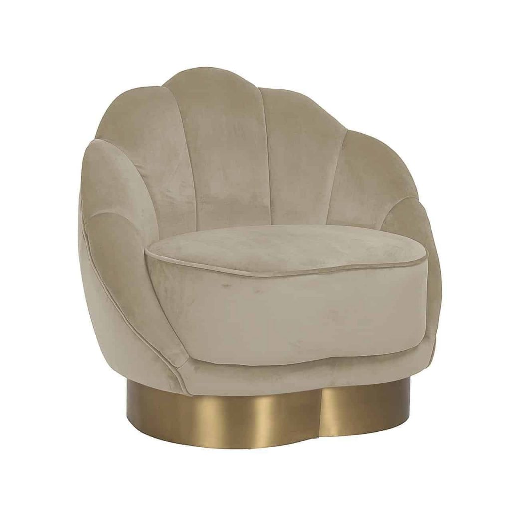 S4473 KHAKI VELVET - Easy chair Olivia Khaki Velvet
