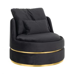 S4491 ANTRACIET VELVET - Easy Chair Kylie Antraciet velvet /  gold