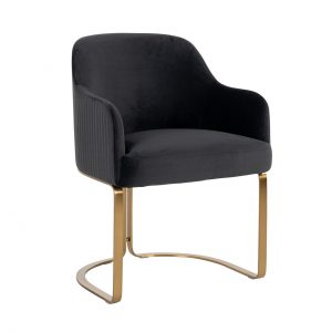S4492 ANTRACIET VELVET - Chair Hadley Antraciet velvet / Brushed gold