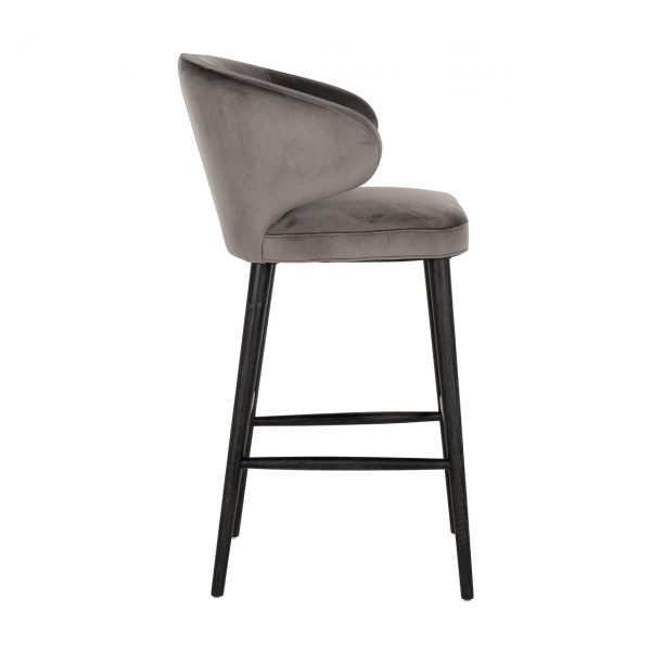 S4496 STONE VELVET - Bar stool Indigo Stone velvet