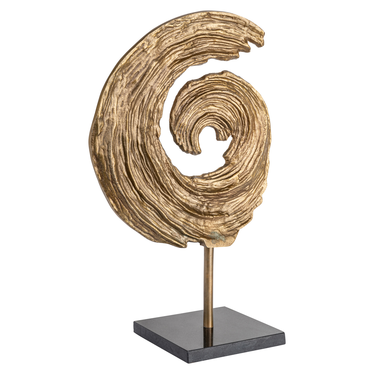 Dekorativni objekt Swirl antik mesing velika
