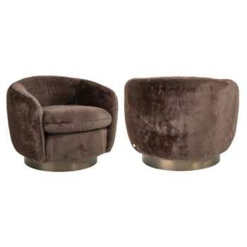 Fotelja Colmar chocolat fluffy okretna