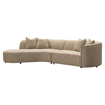 Sofa Romero sand tweed ležaljka lijevo vatrootporna