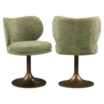 Blagovaonska stolica Amely pistache softweave okretna