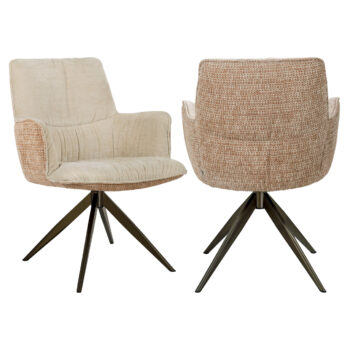 Blagovaonska stolica Chase ginger jacquard okretna