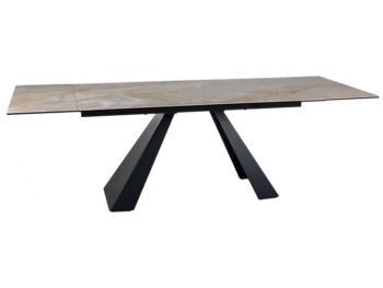 Stol SALVADORE CERAMIC bež ONICE ORO/crna MAT 160(240)X90