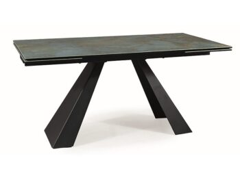 Stol SALVADORE CERAMIC TURKUS OSSIDO VERDE/crna MAT (160-240)X90