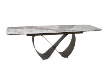 Stol INFINITY CERAMIC bijela PANDORO / MIEDZIANY 160(236)X95