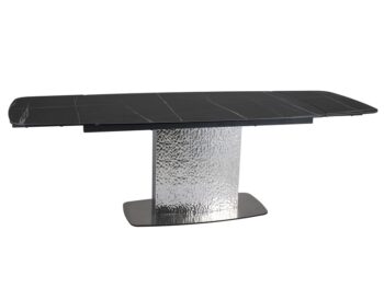 Stol MONCLER CERAMIC crna SAHARA NOIR / srebrna (160-240)X90