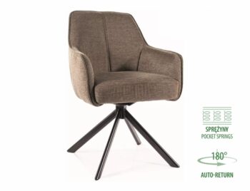 Stolica Notti Brego - crno postolje / maslinasto 77