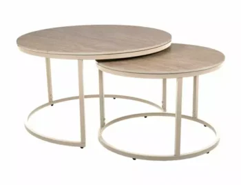 Klub-stolić Ferrante K - travertin FI80 FI60 / kašmir set